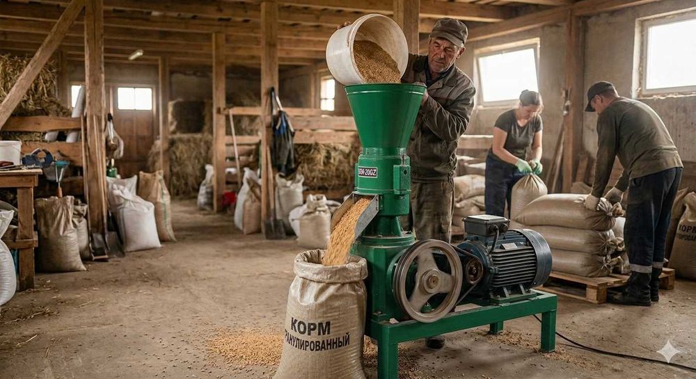 KAZGRANULATOR гранулятор 125/220В 100кг/час