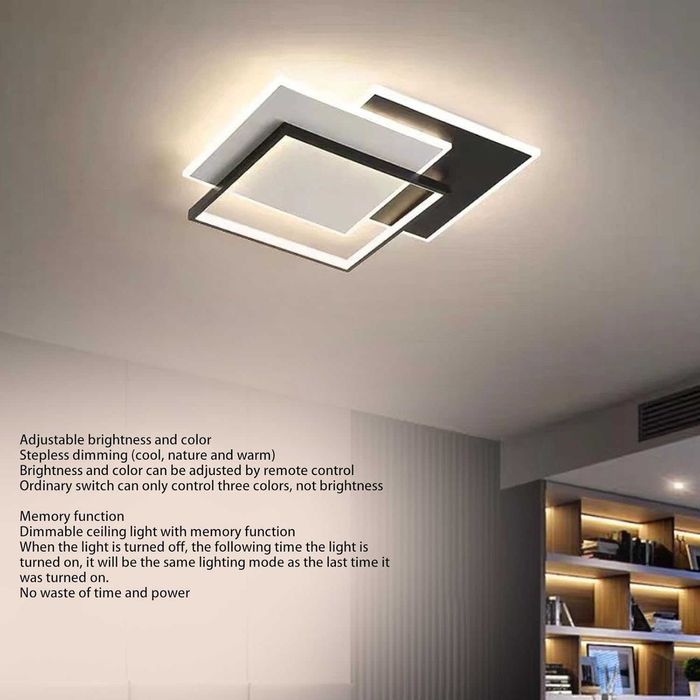 Модерна ЛЕД LED таванна лампа, полилей 3 цвята дистанционно 217