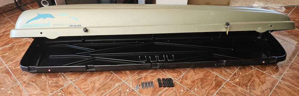 Cutie Portbagaj KAMEI Delphin 260 L (230 cm) - Ideală Lansete/Schiuri