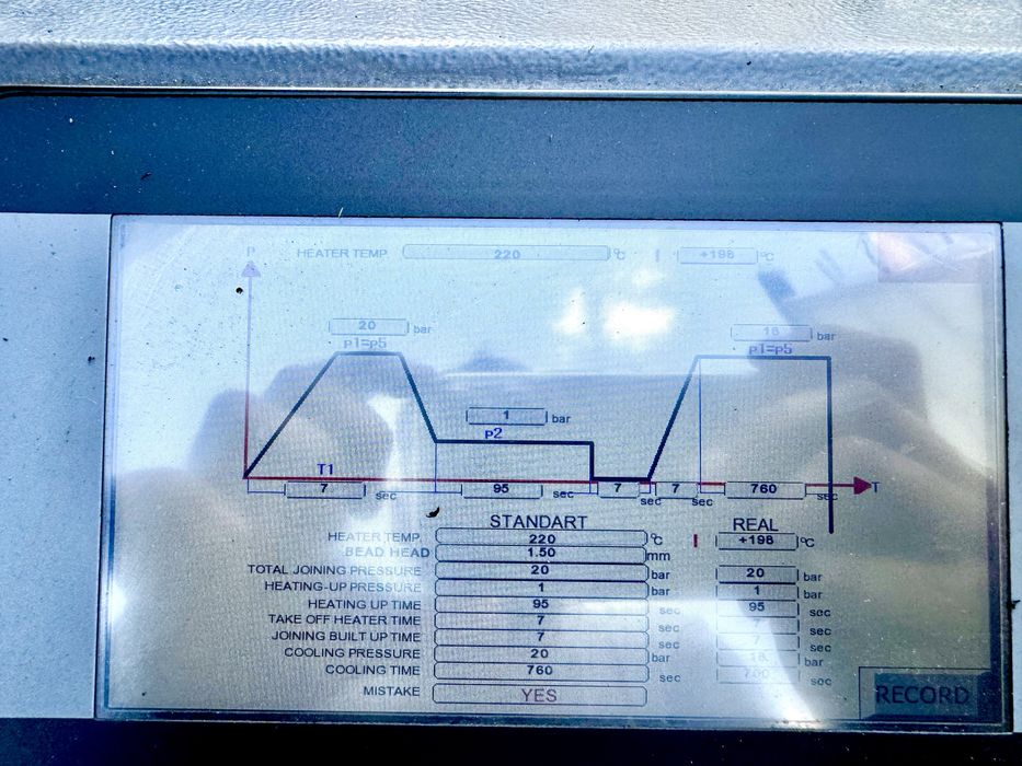 Aparat de sudura cap la cap semiautomat cu protocol 160 mm( nu Ritmo )