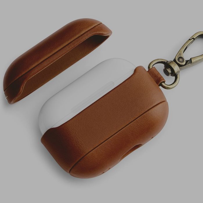 Кожен кафяв калъф за слушалки airpods pro 2