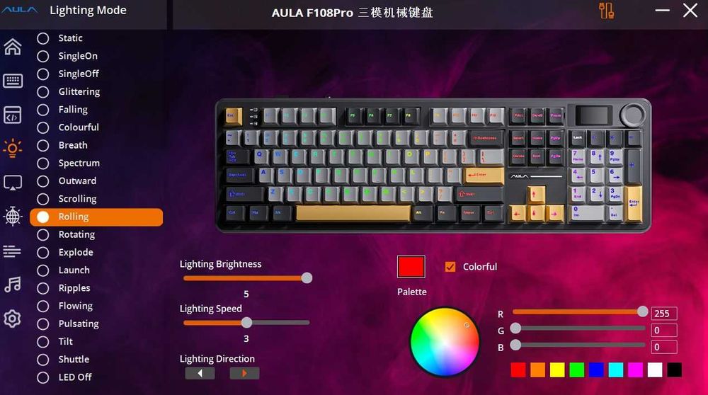AULA F108 Pro Механическая беспроводная RGB клавиатура RU/EN -оригинал