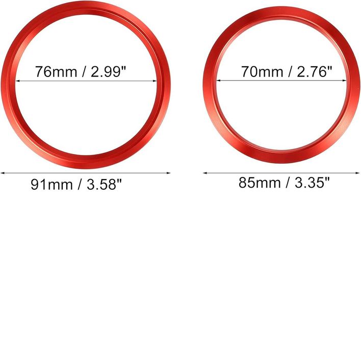 5 броя рингове за въздуховоди червени или златни Mercedes A/B/GLA/CLA