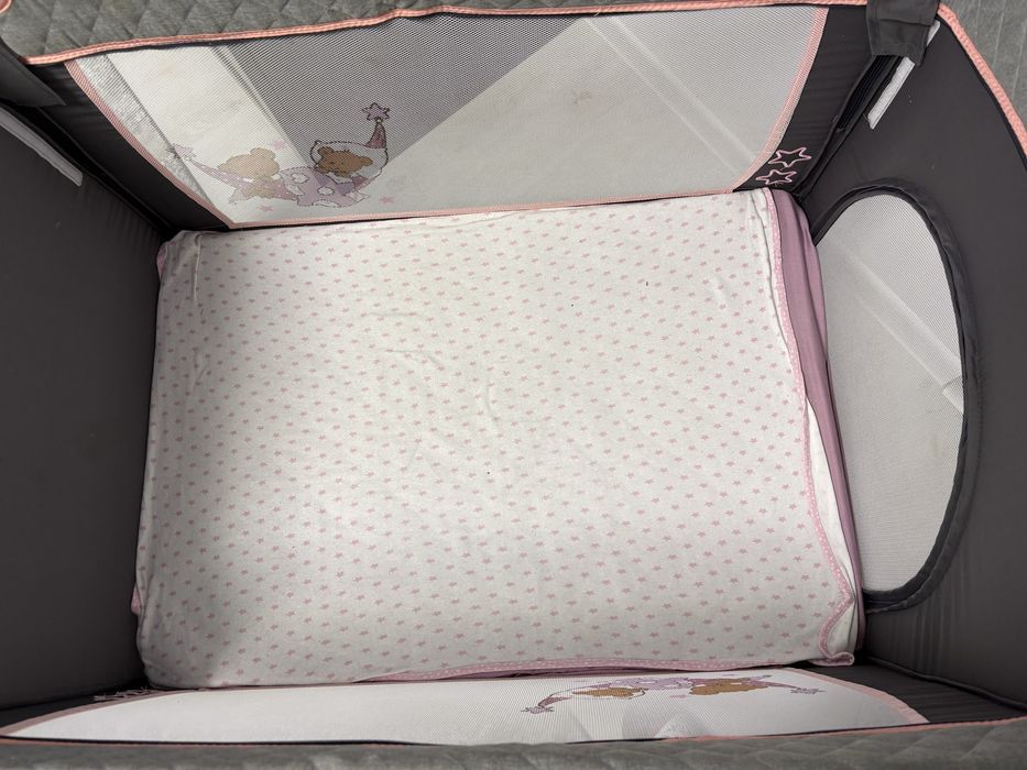 Patut bebelusi 0-3 ani bebe royal pliabil cu saltea din cocos inclusa