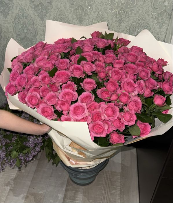 Букет спрей роз 80см