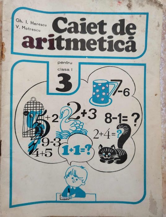 Vând caiet Aritmetica clasa 1 din 1973