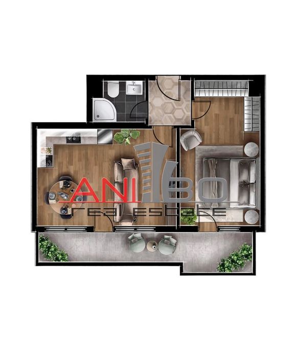 Продава се Двустаен апартамент в София, Люлин 5 - 70 кв.м за 1494 €/кв.м - Снимка #1