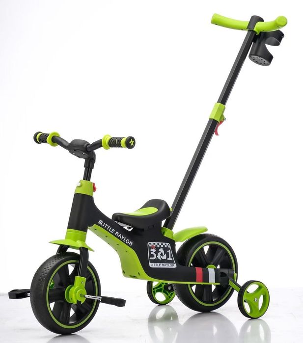 Детский велосипед родительской ручкой