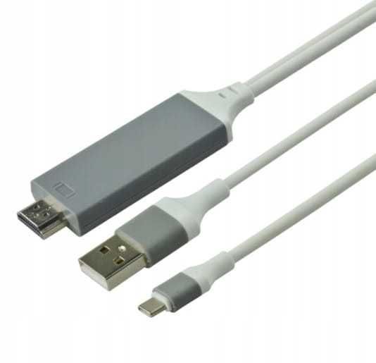 Cablu adaptor Lightning HDMI FHD USB iPhone iPad