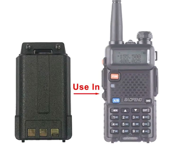 Doua cadouri și baterie extinsă,3.800 mAh cu incărcare și USB C pentru stație radio Baofeng UV-5R,cadou o antenă