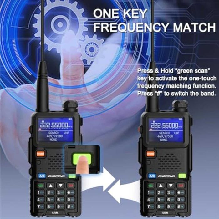 baofeng-5rm 8w, нов модел, честотна репликация, USB C зарядно , 999CH