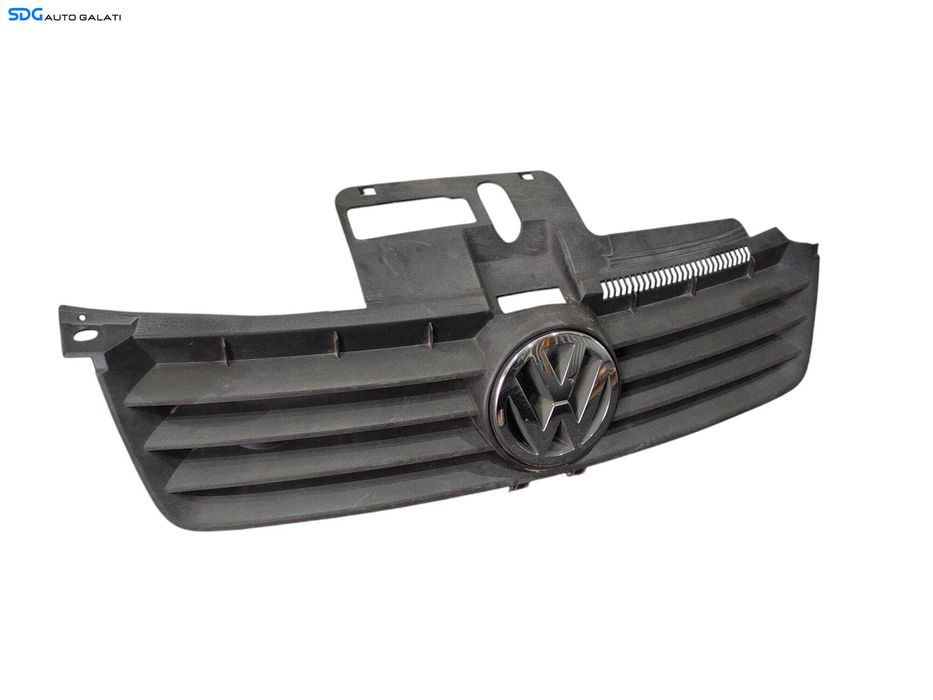 Grila Centrala cu Emblema Sigla de pe Bara Spoiler Fata Volkswagen Polo 9N 9N2 2002 - 2005 (Lipsa Ureche Dreapta) [LC0153SOS]