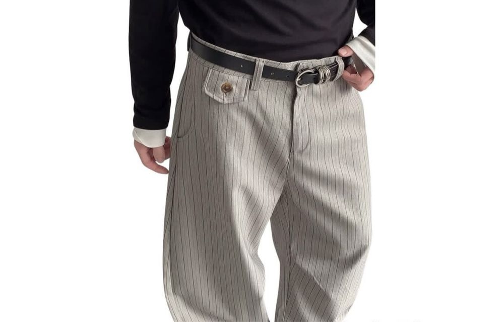 Бэгги брюки в полоску 3хл