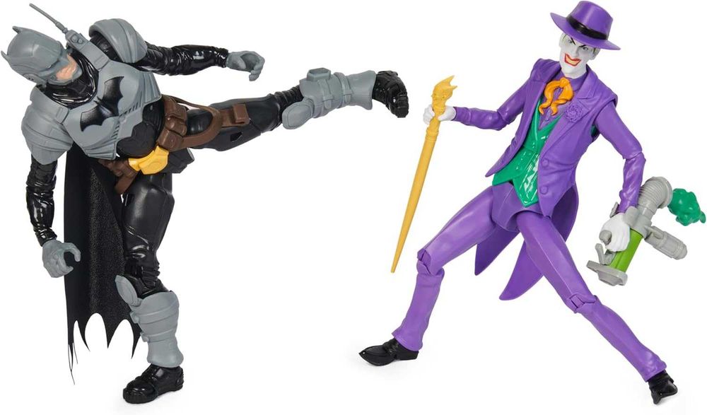 Комплект фигури Батман и Джокера DC Batman Приключенска битка 30 cm с аксесоари