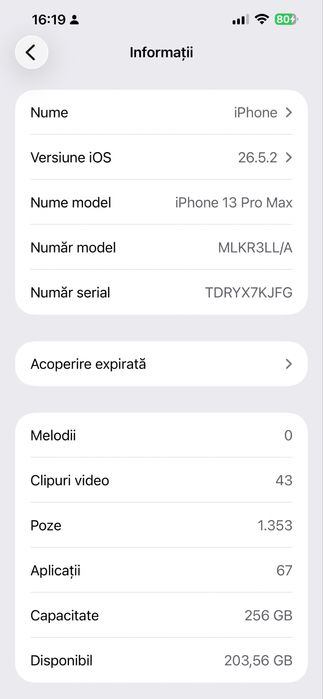 Iphone 13 pro max 256 gb nou