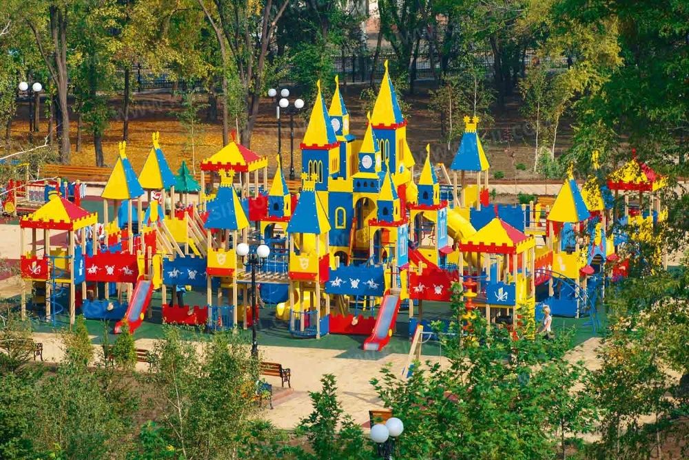 Детские площадки KSIL Болалар майдончаси Городки Замки Качели Горки
