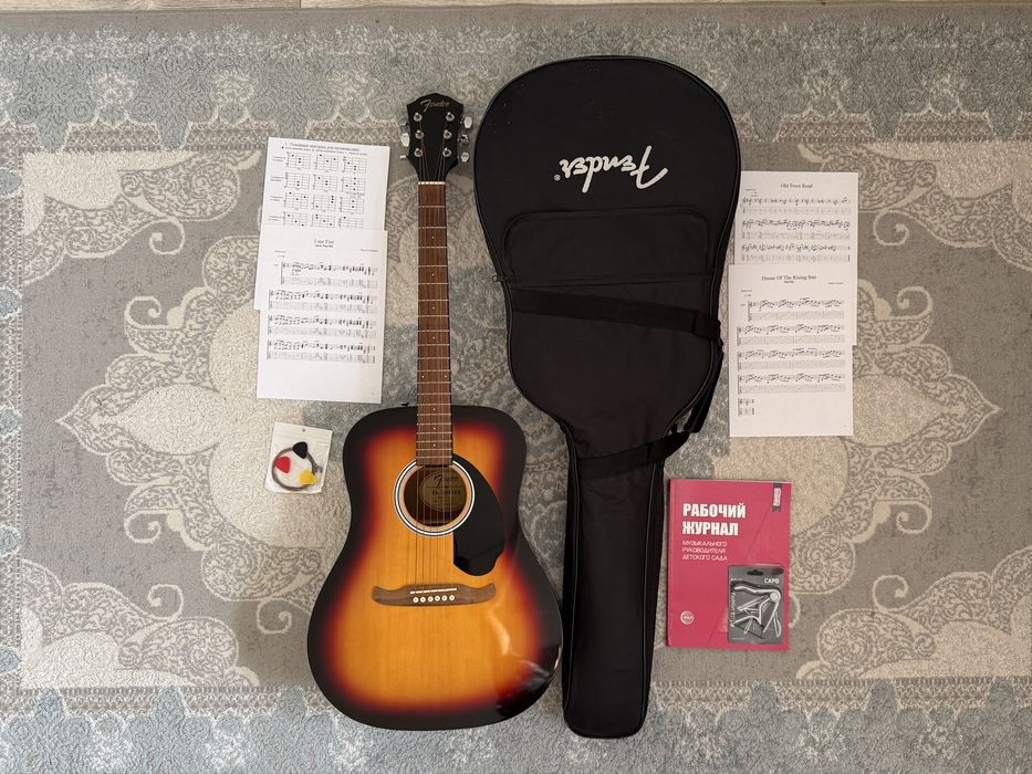 Срочно‼️Акустическа Гитара Fender. Полная Комплектация‼️