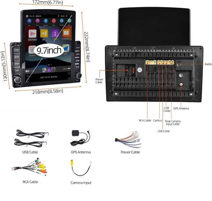 Мултимедия 9.7 инч – Android 11, 2GB RAM, 32GB, CarPlay & Android Auto