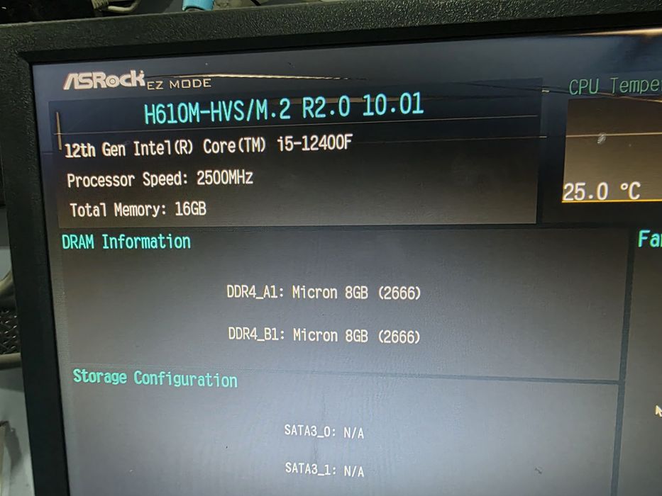 Комплект core i5 12400F + озу 16gb