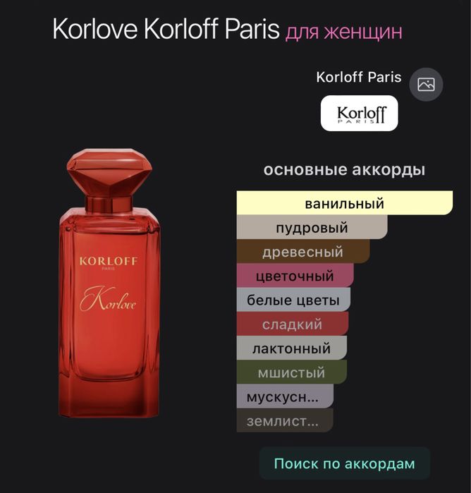 Продам парфюм Korloff Love