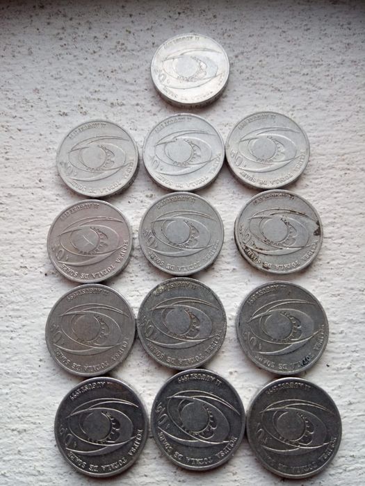 Bancnota 2000 lei (eclipsa) & monede 500 lei (an 1999)