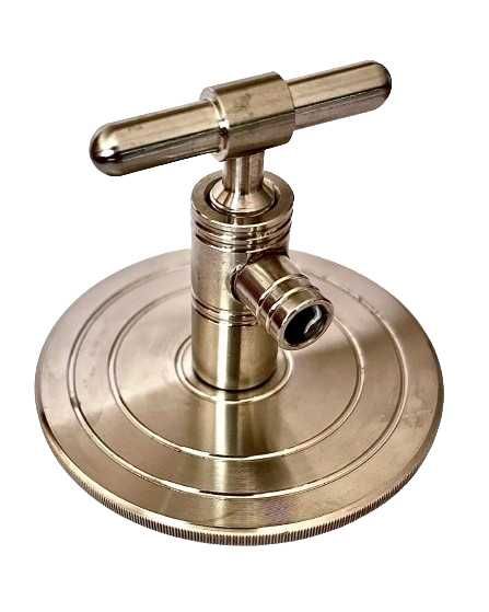 dop / capac pentru butoi bere din  inox cu robinet 3/8 pentru aerisire