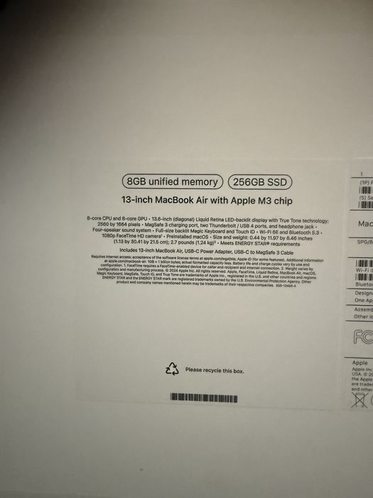 Macbook Air  M3 100%