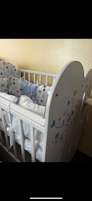 Детский кровать бортики подушки все есть