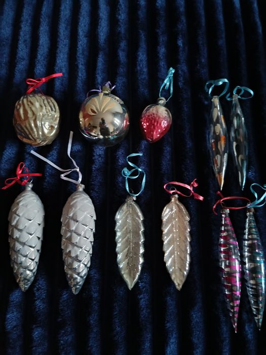 Советские стеклянные ёлочные игрушки в хорошем состоянии