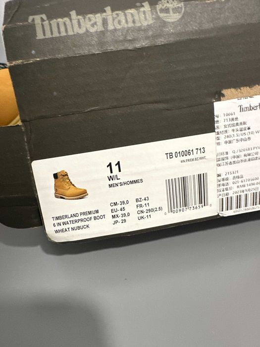 Ghete Timberland Premium 6in Wheat Nubuck, mar 39, 37