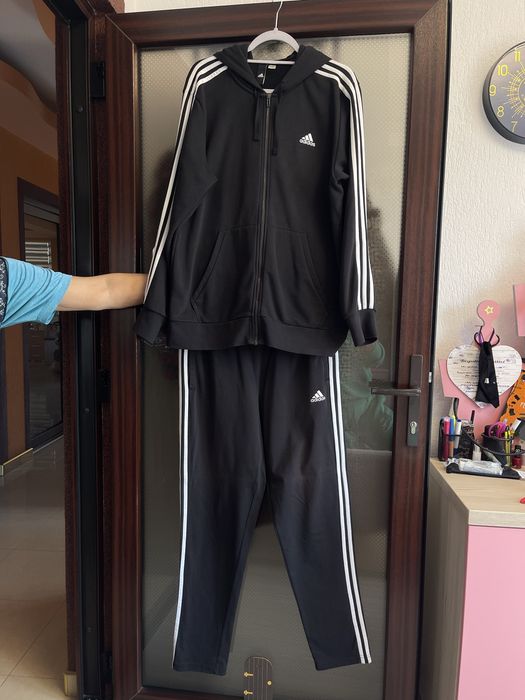 Trening barbati Adidas negru cu alb - marimea L - ORIGINAL