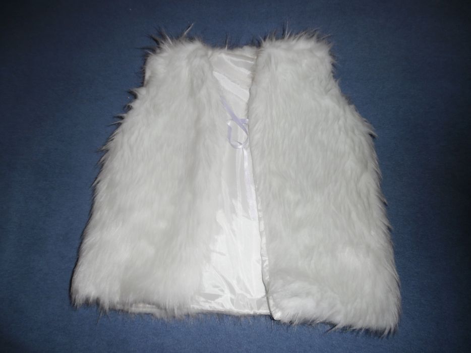 Vesta blanita alba copii, 2-8 ani, NOUA