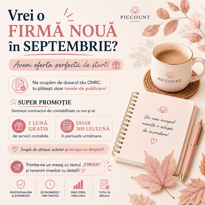 Servicii de contabilitate si infiintari si modificare firme