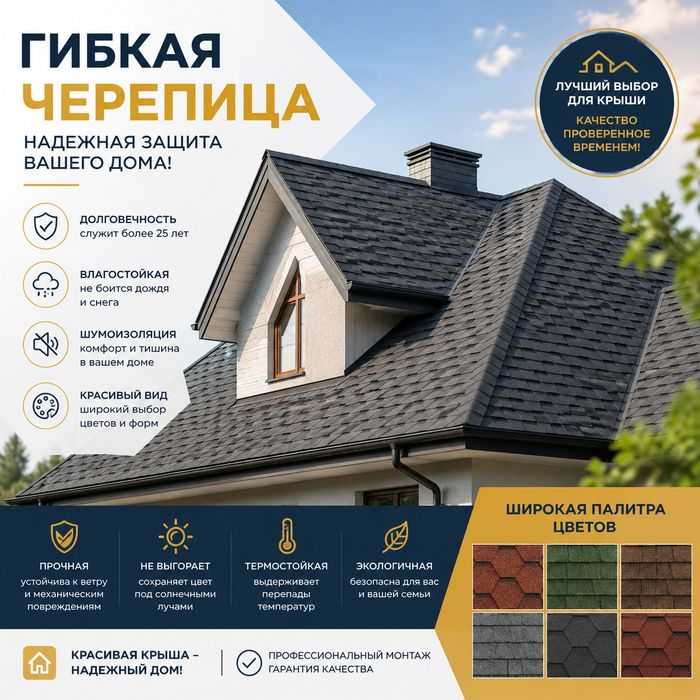 Гибкая черепица.