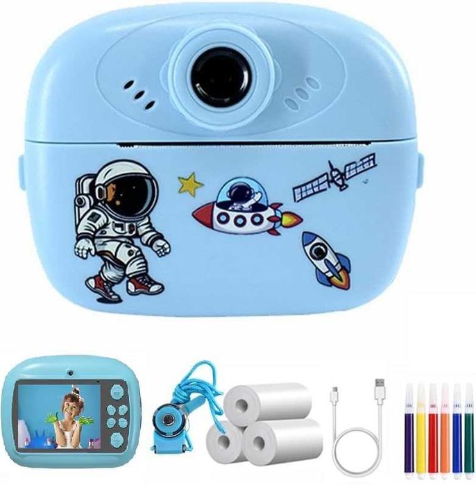 Детски фотоапарат с дисплей за моментни снимки Принтер камера 9 вида