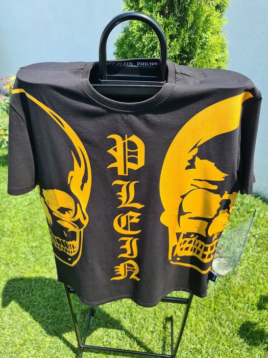 Reducere-Promotie-Discount-Oferta-Tricou-Philipp-Plein-PP-Model-Nou-Bumbac-Calitate-Premium-Poze-Reale-M-L-Stoc
