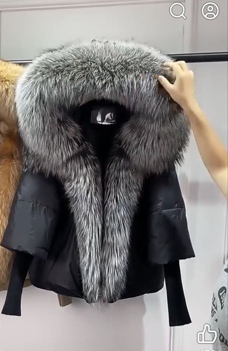 Дамско яке с естествен косъм