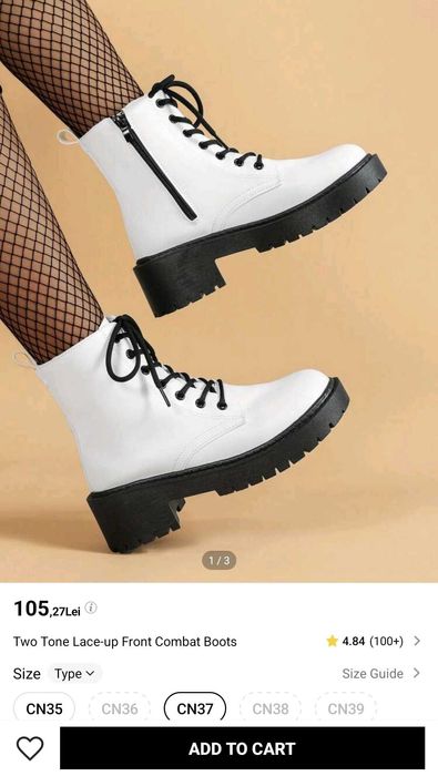 Vand ghete subtiri marimea 37