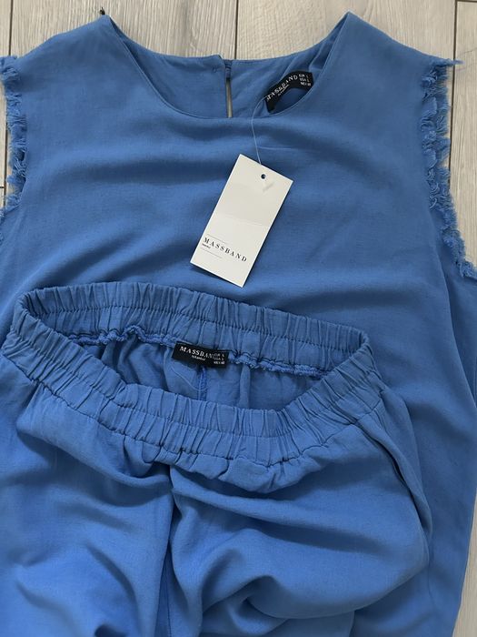 Matching two pieces summer/autumn set, Top & Wide Leg Trousers