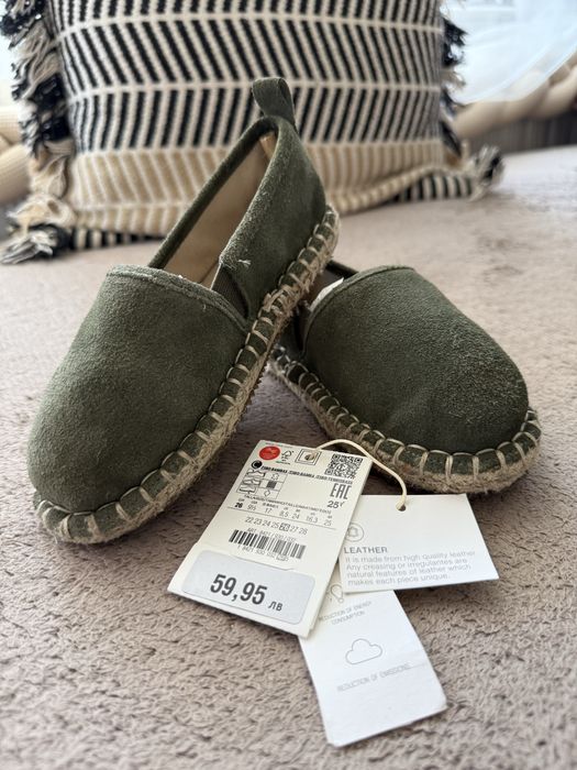 ZARA Детски велурени еспадрили р-р 26
