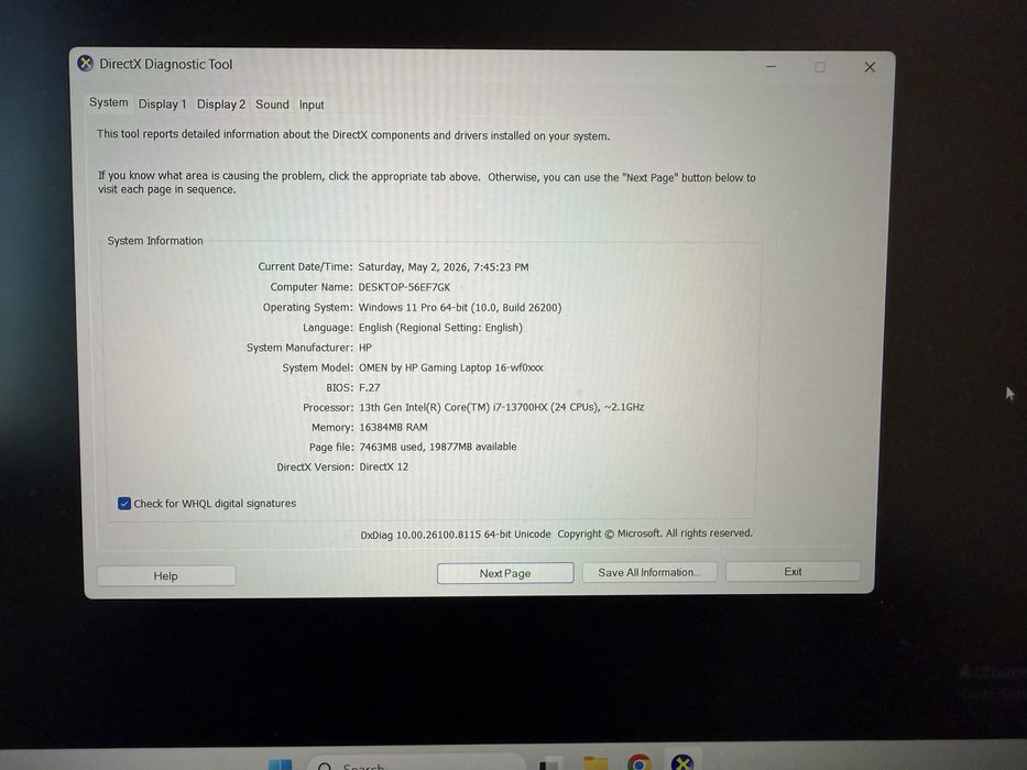 Vand Laptop HP OMEN 16