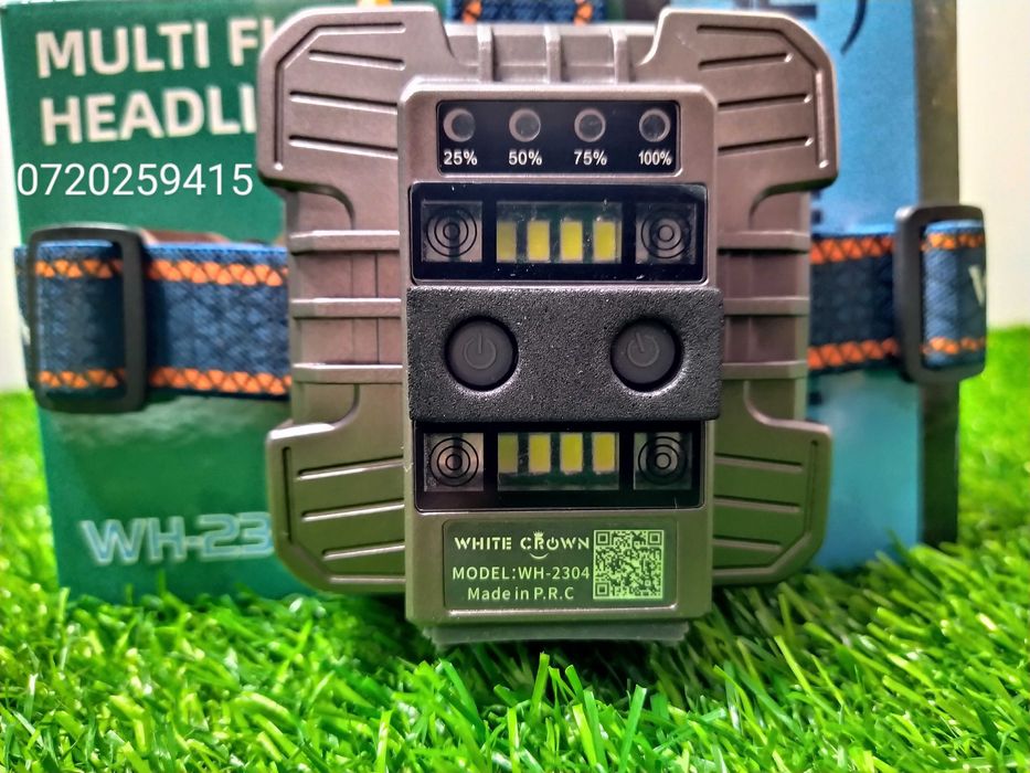 Lanterna Frontala cu led tip laser M80 de putere mare 3 km, model 2025