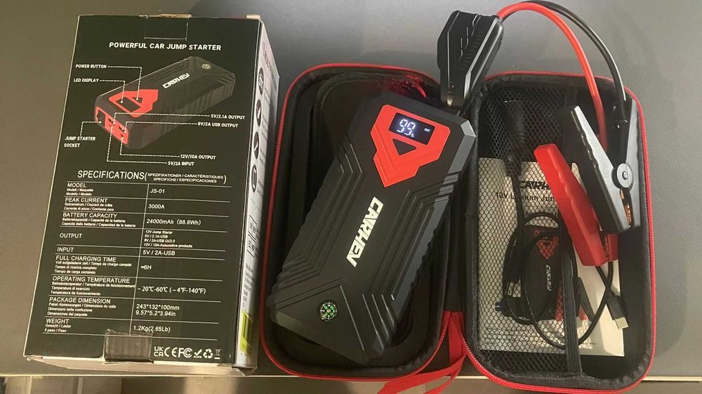 Robot pornire CARHEV, 3000A, 24000mAh, 8L-10L