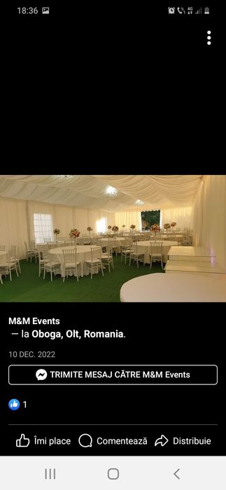 Închiriez  mese,vesela, aranjamente,scaune,etc  pt evenimente