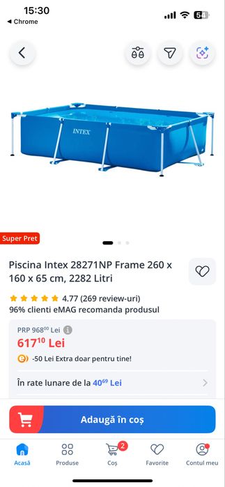 Vand pișcină Intex 28271NP