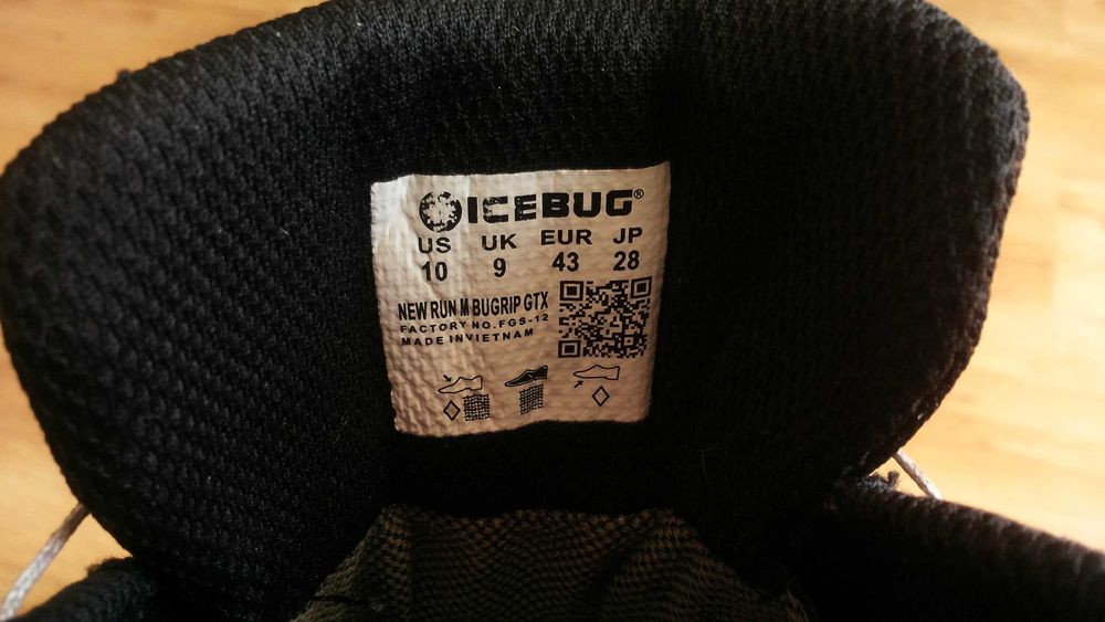ICEBUG NEW RUN M BUGrip GTX BOA GORE-TEX Shoes EUR 43 / UK 9 маратонки за планинско бягане - 305