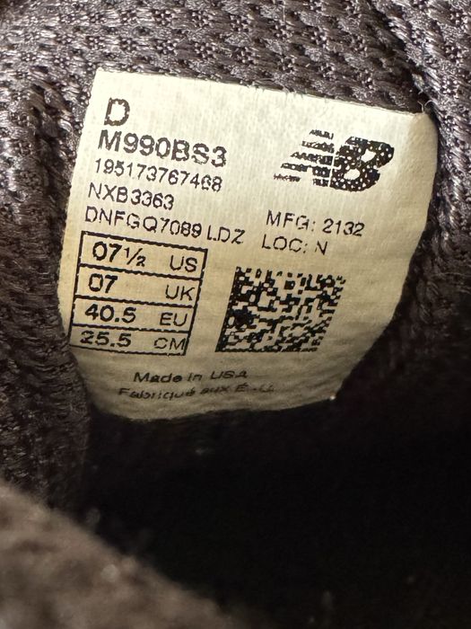 New Balance 990v3 Made in USA
