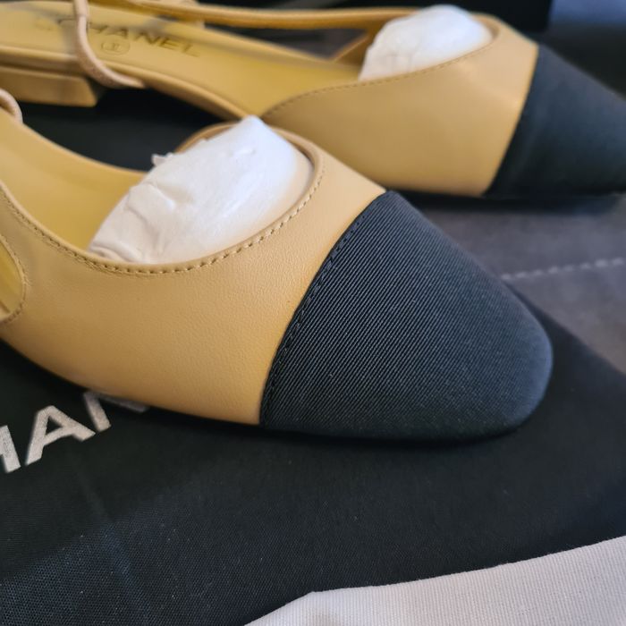 Sandale Chanel Beige black beige - marimea 36-40/video/imediat