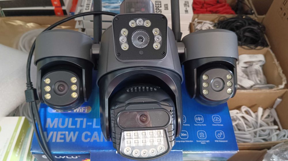 Тройна безжична IP камера с WiFi приложение iCSee 3 по 12MP.
