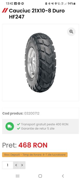 Cauciucuri buggy r22 si r21